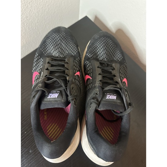 Nike Air Zoom Structure 24 Women's Size 10 Black Pink Athletic Running Shoes - Picture 7 of 9